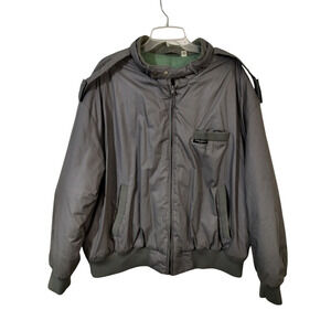 M559) Vintage World Travel Club Gray Full zip Padded  Jacket Size 3XL